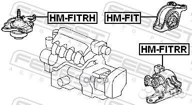 Опора двигателя honda jazz/FIT 02-08 задняя