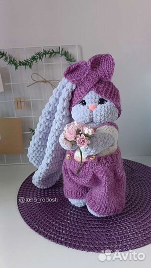 Плюшевая зайка. Ручная работа