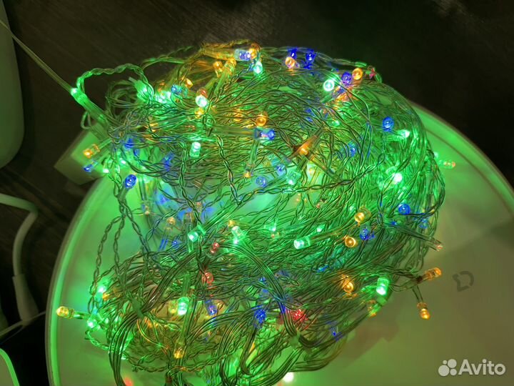 Елочные игрушки гирлянда набор