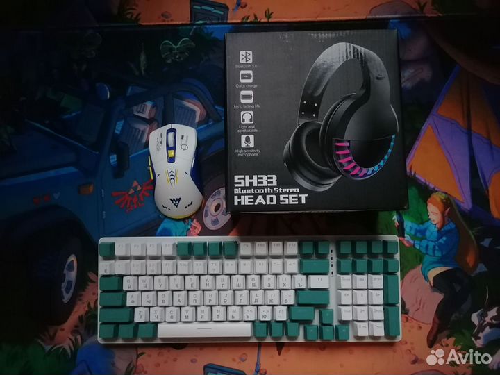 Клавиатура,мышь и наушники