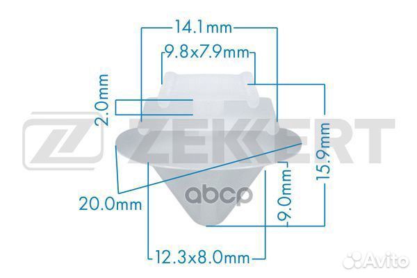 Клипса крепёжная Alfa Romeo Citroen Fiat Lan