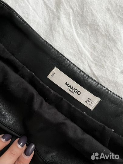 Кожаная юбка mango
