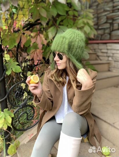 Шапка ушанка вязаная