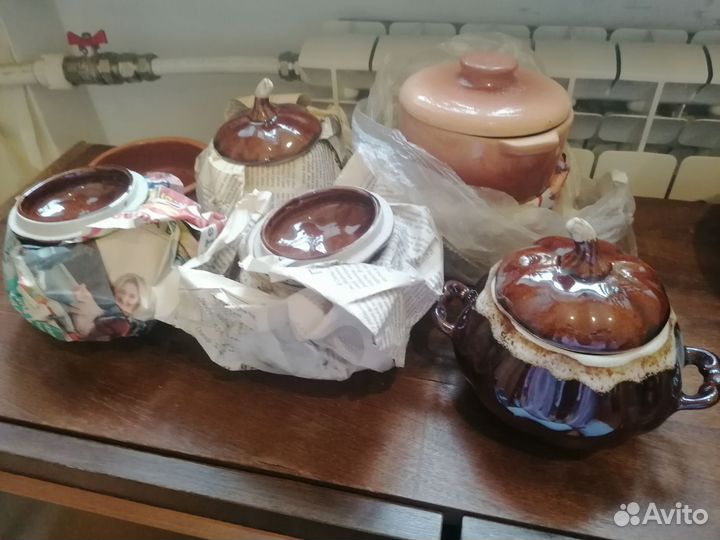 Горшок и формы глиняные для запекания