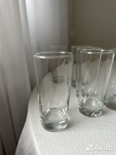 Стеклянные стаканы, 6 шт