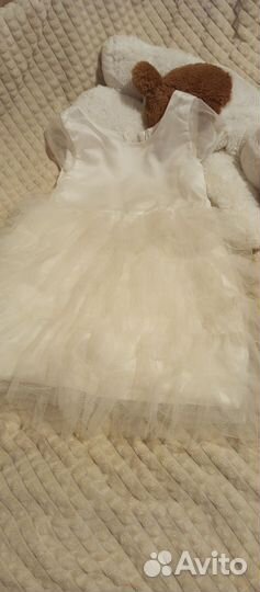 Платье детское белое 110