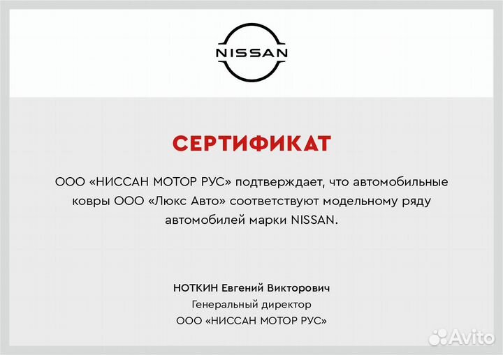 3D Коврики Nissan Салон Багажник Экокожа
