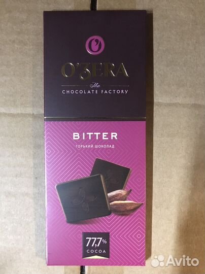 Шоколад горький Bitter 77.7 «O'Zera» 3 плитки