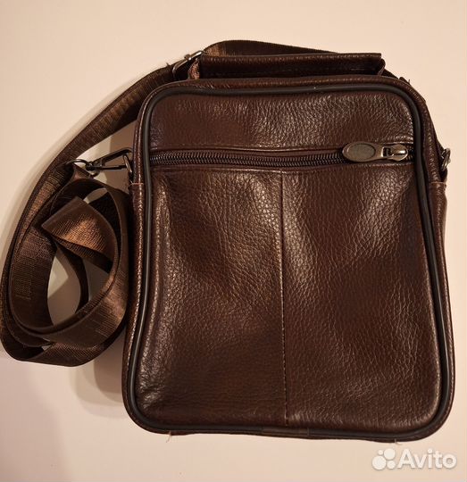 Новая кожаная мужская барсетка
