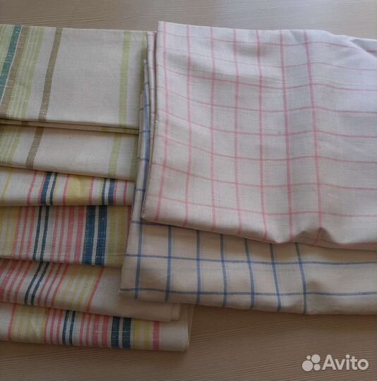 Льняное бельё,простыни,полотенца новые времён СССР