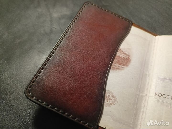 Обложка на паспорт натуральная кожа крс