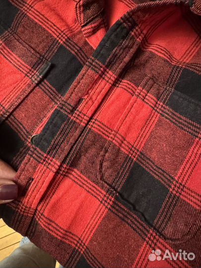 Gap рубашка 128 в клетку байковая