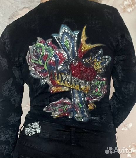 Кофта y2k ed hardy type