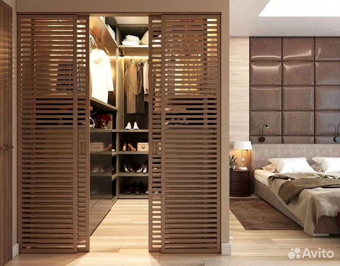 Межкомнатные перегородки. Раздвижные двери из реек