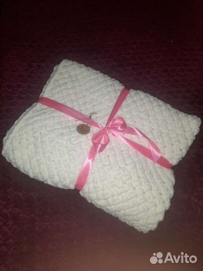 Плед детский вязаный ручная работа