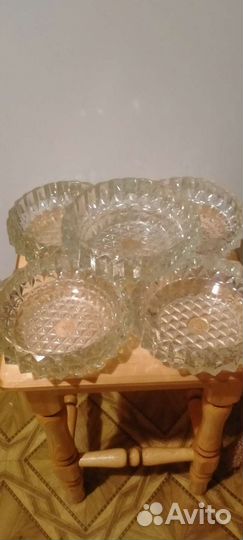 Шесть хрустальных пепельниц СССР