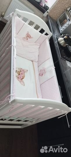 Детская кроватка манеж с матрасом