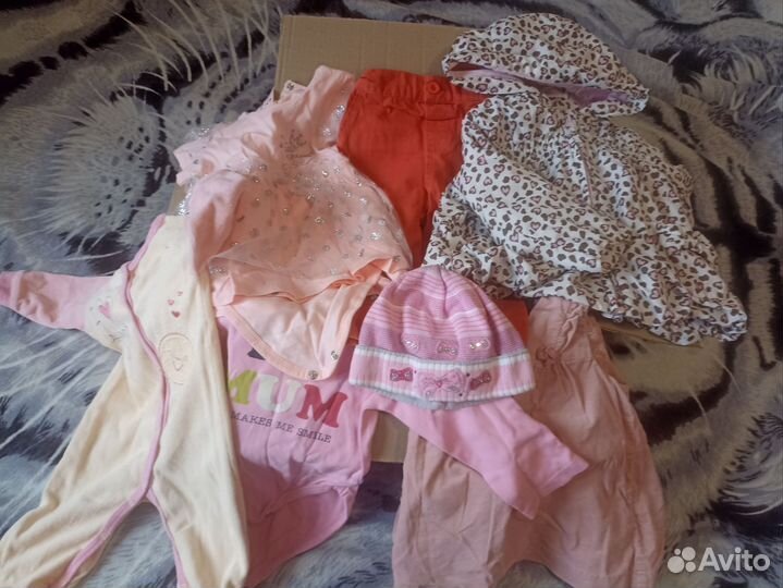 Коробка одежды для девочки от 6 мес до 1.6