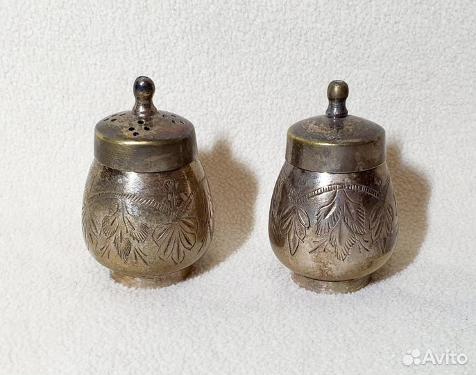 Набор для специй. Латунь, серебрение