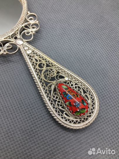 Зеркальце финифть