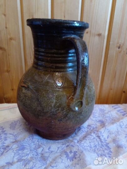 Глиняный кувшин старинный Деревенский быт Высота