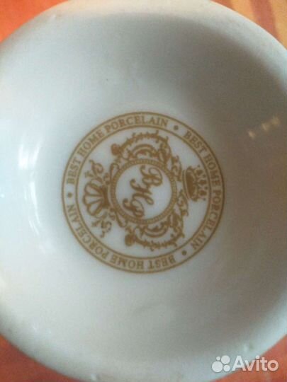 Чашка с блюдцем фарфор