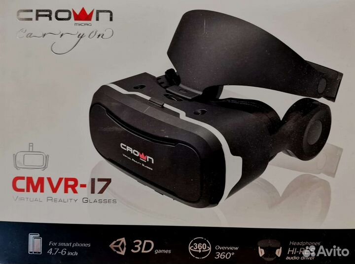 Виртуальные очки для смартфона crown micro cmvr-17