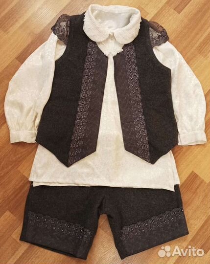 Школьный костюм шорты, жилет, для девочки