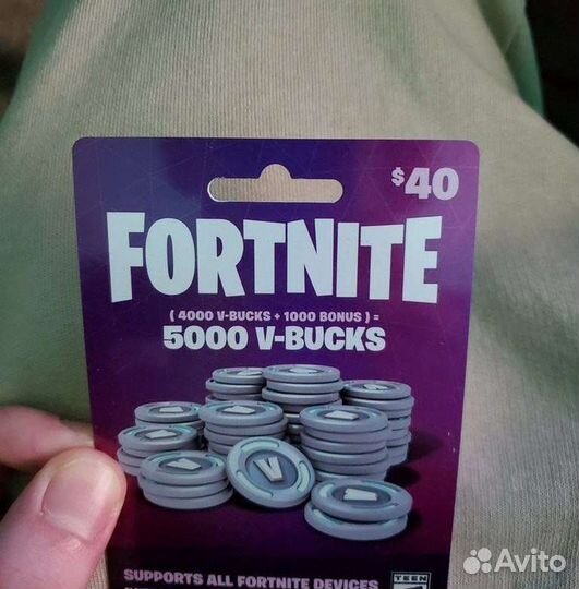Карта пополнения Fortnite на 5000 V-Bucks