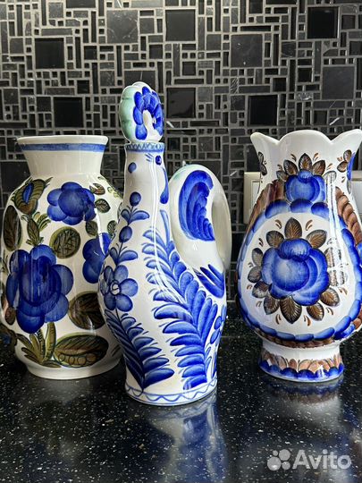 Кувшин ваза блюдо зик Конаково СССР