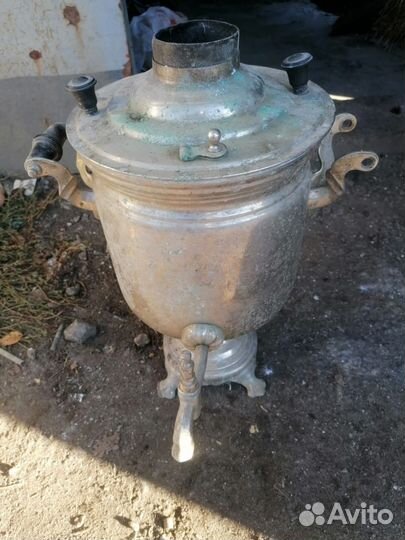 Самовар на дровах СССР латунный