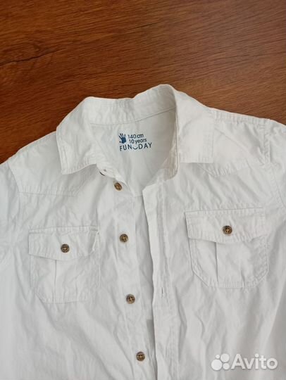 Рубашка на мальчика 140 новая белая
