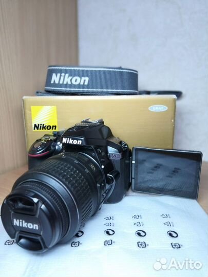 Nikon D5300(18-55мм G VR) +64гб+USB+Сумка+Коробка+