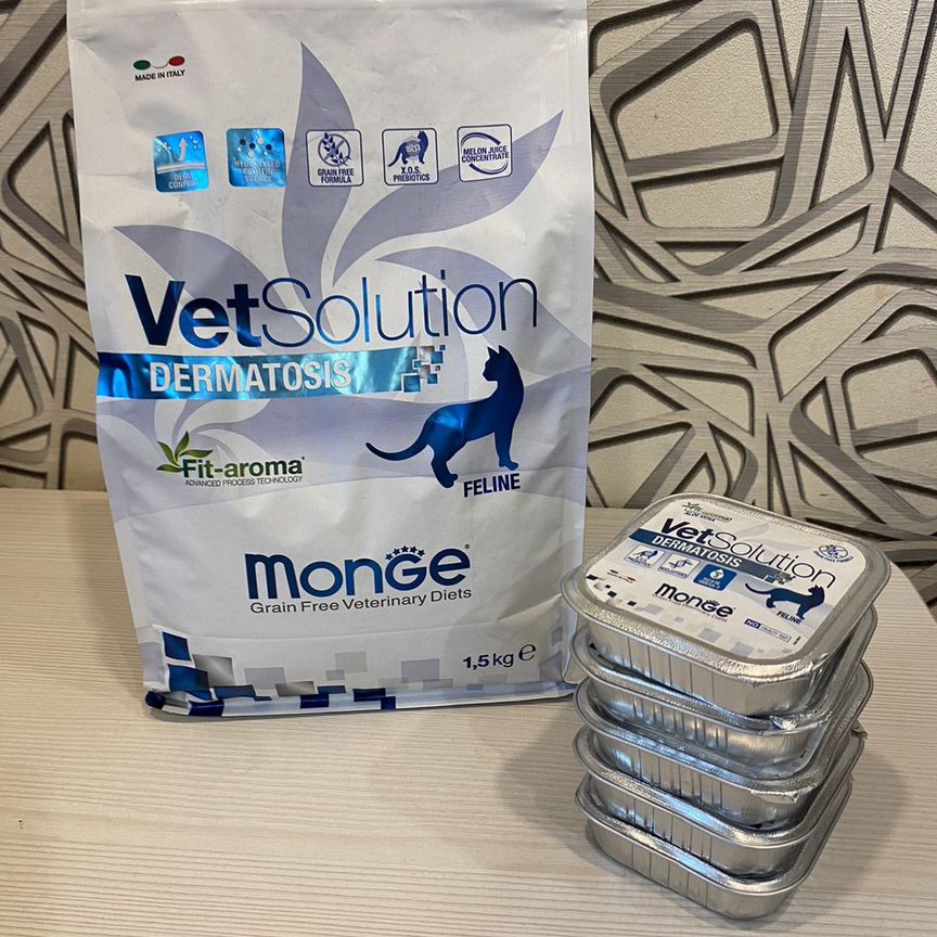 Сухой корм для кошек Monge VetSolution Dermatosis