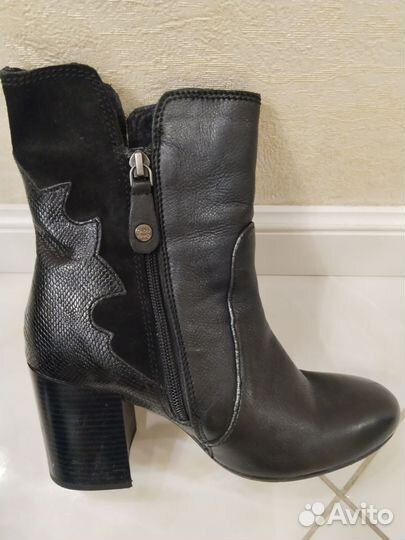 Демисезонные женские ботильоны из натуральной кожи