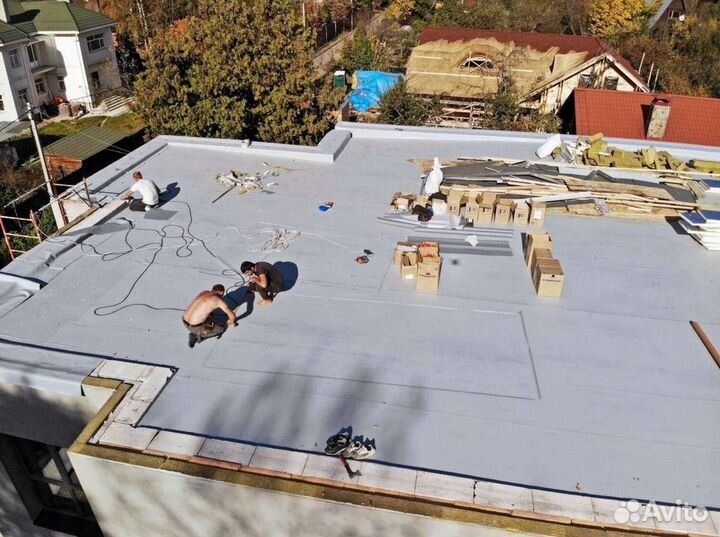 Монтаж и ремонт мембранной плоской кровли