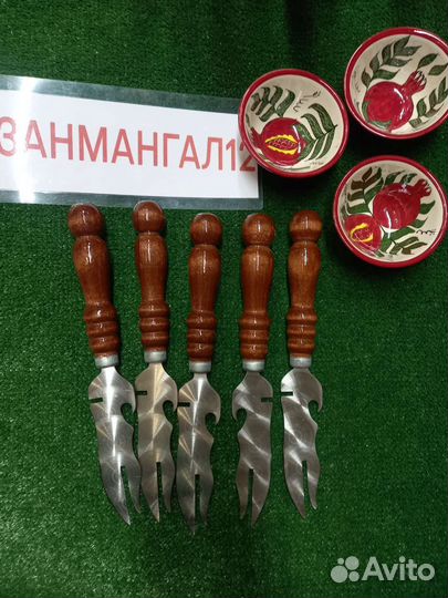 Нож-вилка для снятия шашлыка