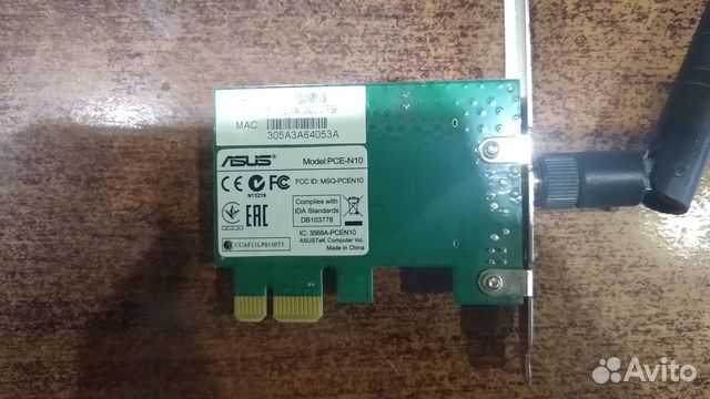 Wi-Fi адаптер asus PCE-N10