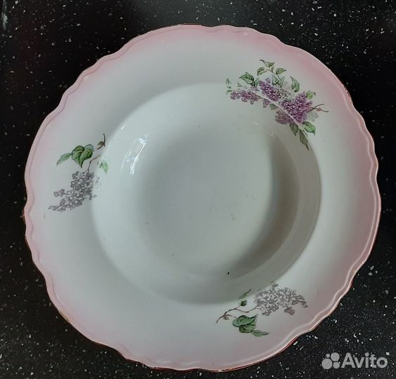Тарелка редкая Сирень нкмп РСФСР з-д им. Калинина