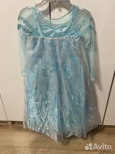 Платье Эльзы холодное сердце 116 размер с диадемой