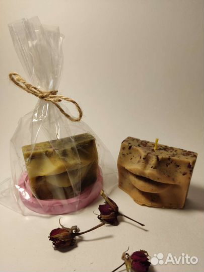 Свечи из натурального пчелиного, соевого воска