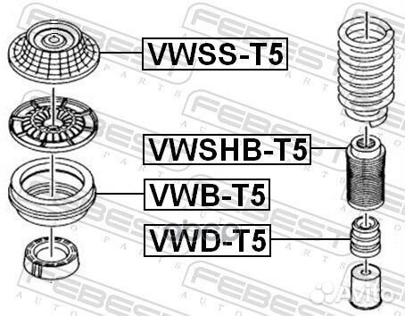 Подшипник опоры амортизатора VW transporter V V