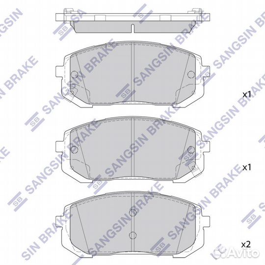 Колодки передние SP4461 Hyundai Elantra (20)