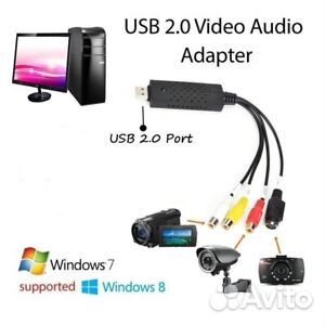 Преобразователь аудио-видео AAV) DAV (3RCA * USB)