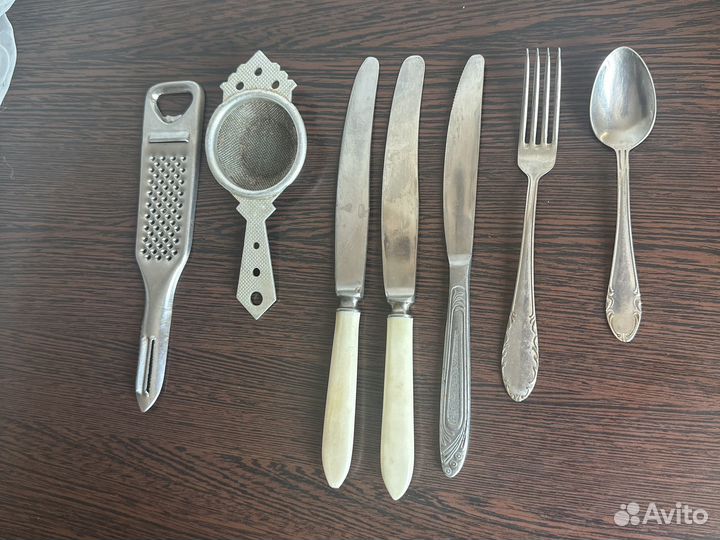 Нож вилка ложка ситечко терка СССР