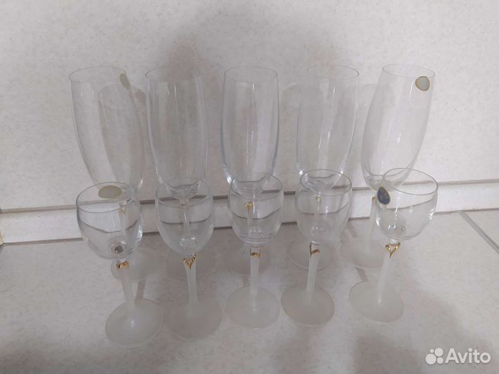 Фужеры бокалы богемия хрусталь