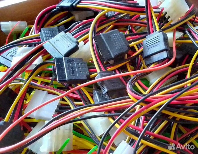 Компьютерные кабели SATA, переходники питания