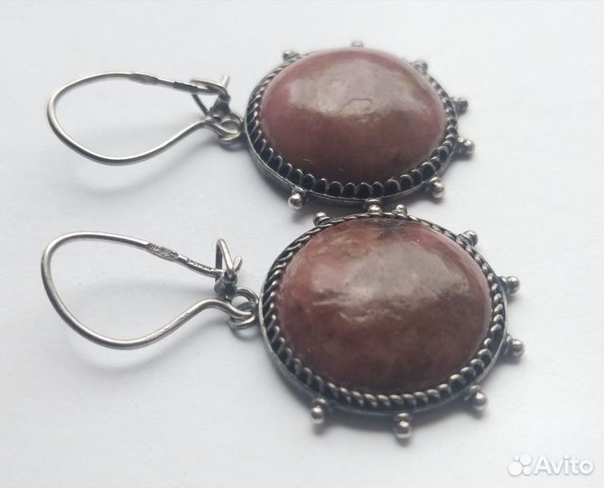 Серьги серебро СССР 875 проба