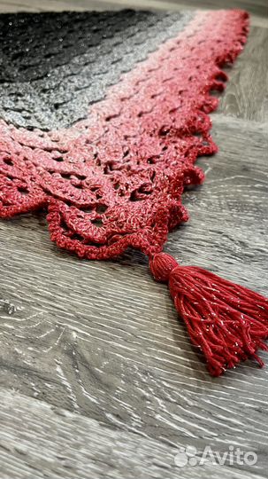 Бактус Шаль Платок вязаный