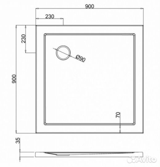 Душевой поддон Burlington Zamori Z1161